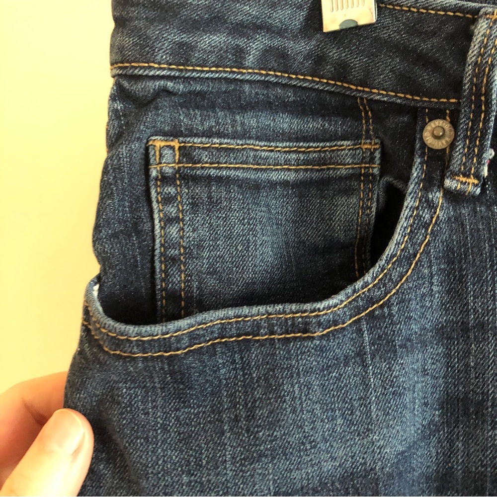 Old Navy Plus Size Dark Wash Mid Rise Straight Leg Jeans - Picture 3 of 9
